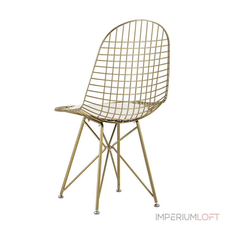 Eiffel из металла цвет золото с белой подушкой из экокожи от ImperiumLoft Eiffel из металла цвет золото с белой подушкой из экокожи от ImperiumLoft