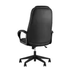 TopChairs ST-CYBER 8 черный/оранжевый эко.кожа крестовина пластик