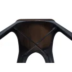 Tolix WOOD черный патина золото, основание и спинка оцинкованный металл, сиденье тёмное дерево