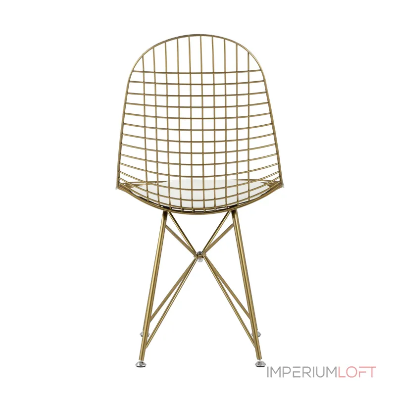 Eiffel из металла цвет золото с белой подушкой из экокожи от ImperiumLoft Eiffel из металла цвет золото с белой подушкой из экокожи от ImperiumLoft