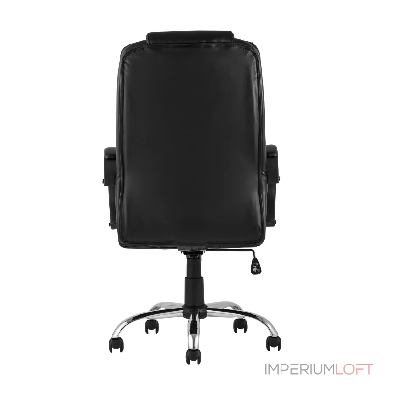 TopChairs Atlant офисное черное обивка экокожа, механизм качания Top Gun