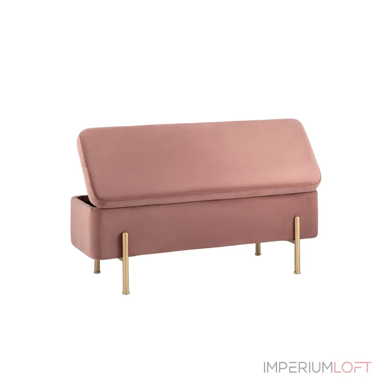 Болейн с ящиком велюр розовый