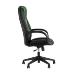 TopChairs ST-CYBER 8 черный/салатовый эко.кожа крестовина пластик
