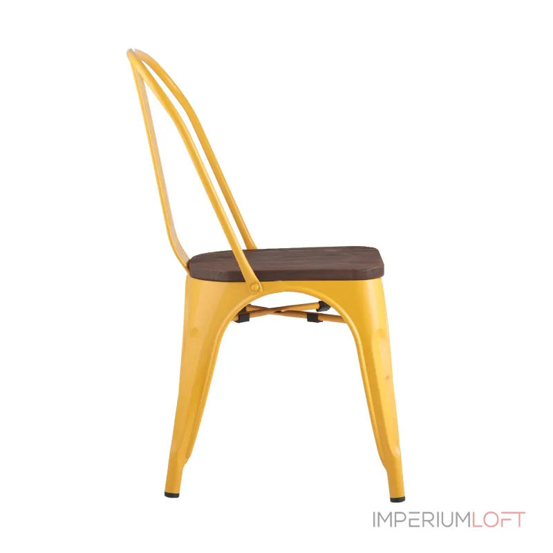 Tolix Wood желтый сиденье деревянное от ImperiumLoft Tolix Wood желтый сиденье деревянное от ImperiumLoft
