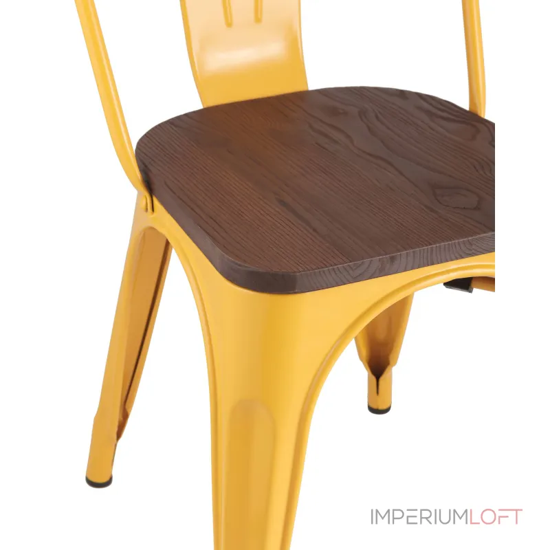 Tolix Wood желтый сиденье деревянное от ImperiumLoft Tolix Wood желтый сиденье деревянное от ImperiumLoft