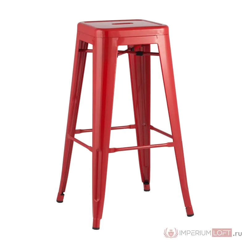 Tolix красный глянцевый, широкое удобное сиденье, металлические ножки от ImperiumLoft