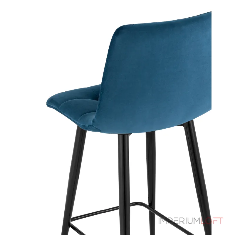 Джанго велюр синий ножки металл высота сиденья 60 см от ImperiumLoft Джанго велюр синий ножки металл высота сиденья 60 см от ImperiumLoft