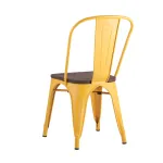 Tolix Wood желтый сиденье деревянное от ImperiumLoft