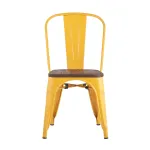 Tolix Wood желтый сиденье деревянное от ImperiumLoft