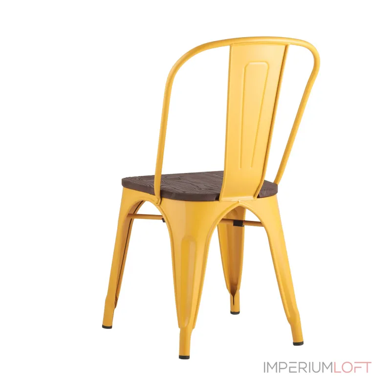 Tolix Wood желтый сиденье деревянное от ImperiumLoft Tolix Wood желтый сиденье деревянное от ImperiumLoft