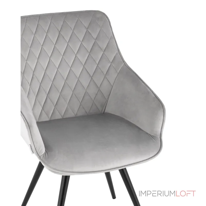 вращающийся Сеул велюр светло-серый