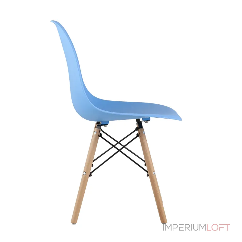 Eames DSW голубой, литой полипропилен, стальной каркас, массив бука, 4 шт. от ImperiumLoft Eames DSW голубой, литой полипропилен, стальной каркас, массив бука, 4 шт. от ImperiumLoft