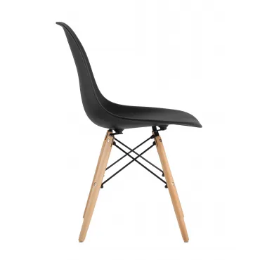 Eames DSW черный пластиковый, сталь, натуральный массив бука, 4 шт. от ImperiumLoft