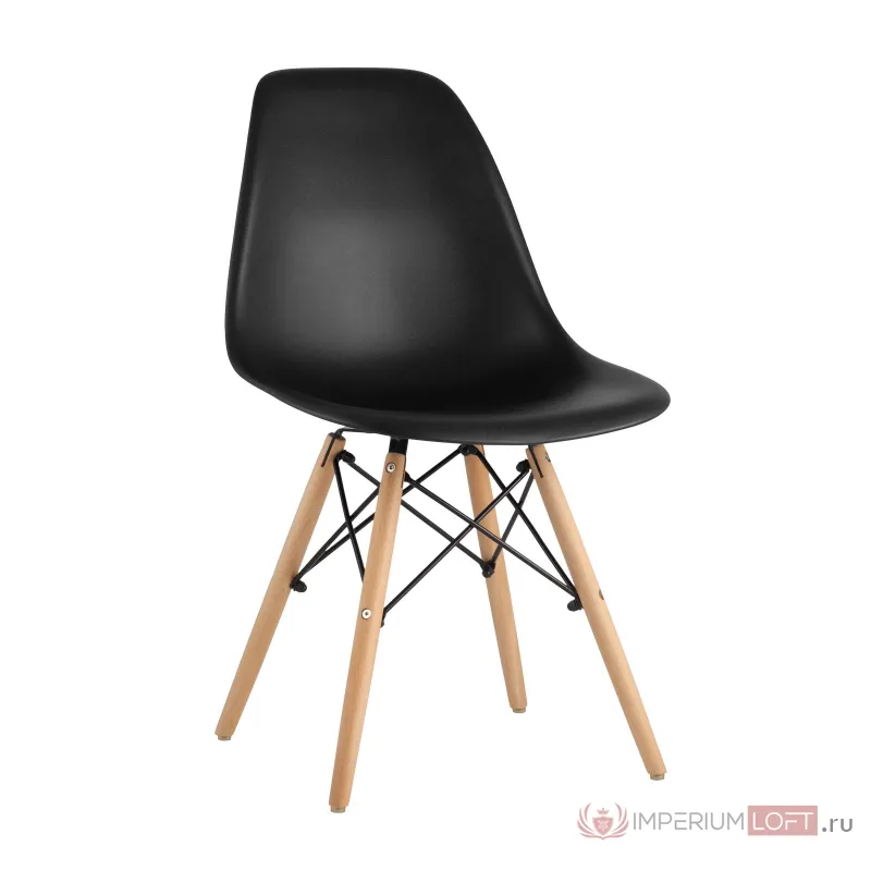 Eames DSW черный пластиковый, сталь, натуральный массив бука, 4 шт. от ImperiumLoft