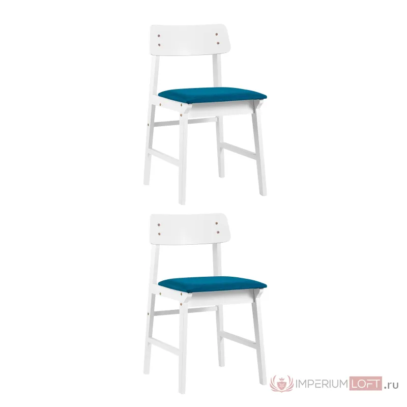 ODEN WHITE синий мягкое сиденье из ткани от ImperiumLoft