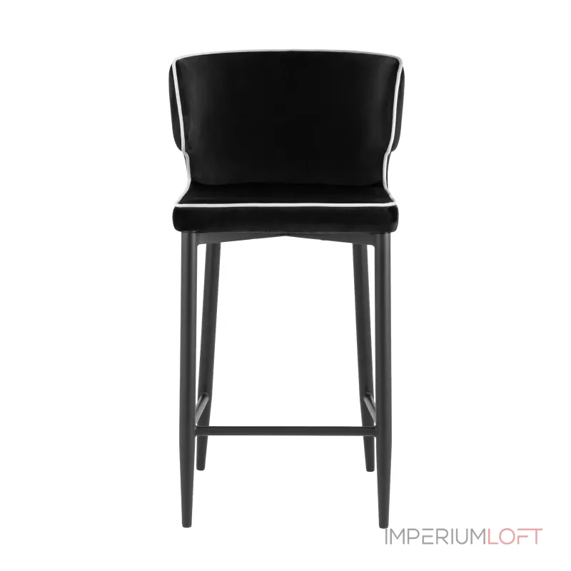 Матео с кантом велюр черный