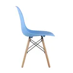 Eames DSW голубой, литой полипропилен, стальной каркас, массив бука, 4 шт. от ImperiumLoft
