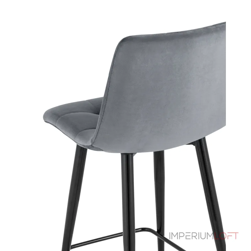 Джанго велюр тёмно-серый ножки металл высота сиденья 60 см