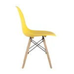 Style DSW желтый, литой полипропилен, стальной каркас, натуральный массив бука от ImperiumLoft