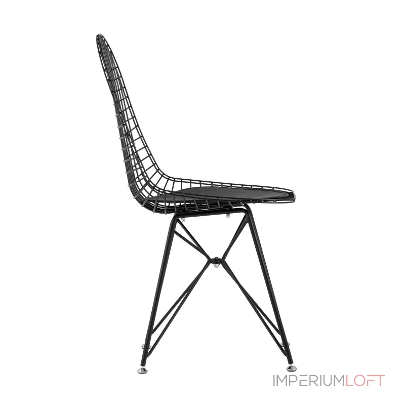 Eiffel из металла цвет черный с подушкой из черной экокожи от ImperiumLoft Eiffel из металла цвет черный с подушкой из черной экокожи от ImperiumLoft