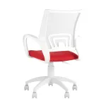 TopChairs ST-BASIC-W красная ткань крестовина белый пластик