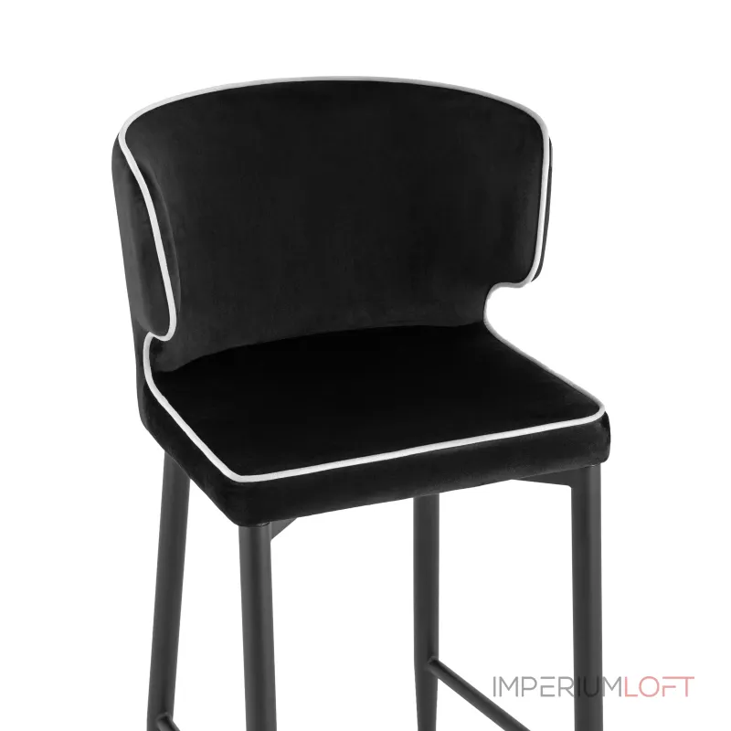 Матео с кантом велюр черный