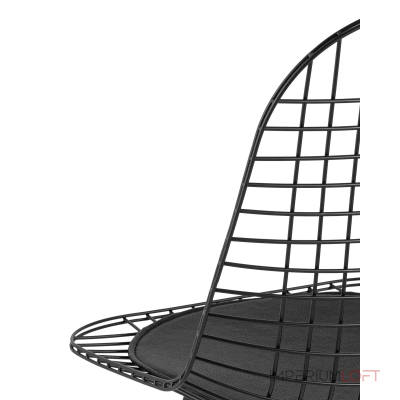 Eiffel из металла цвет черный с подушкой из черной экокожи от ImperiumLoft Eiffel из металла цвет черный с подушкой из черной экокожи от ImperiumLoft