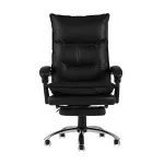 TopChairs Alpha офисное черное, обивка из качественной экокожи, механизм качания "Мультиблок" от ImperiumLoft