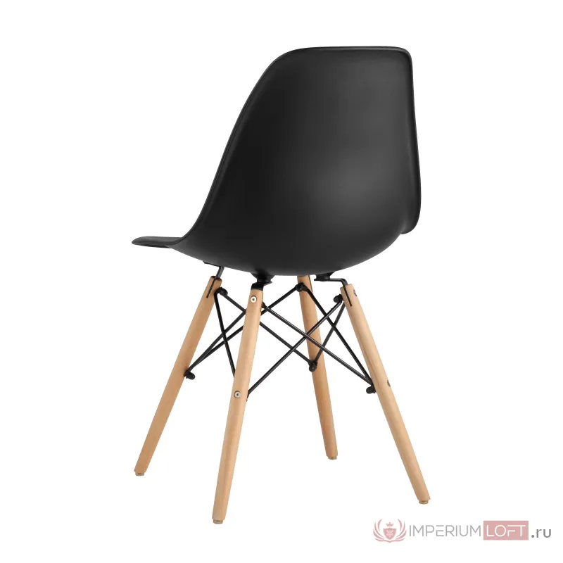 Eames DSW черный пластиковый, сталь, натуральный массив бука, 4 шт. от ImperiumLoft