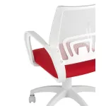 TopChairs ST-BASIC-W красная ткань крестовина белый пластик