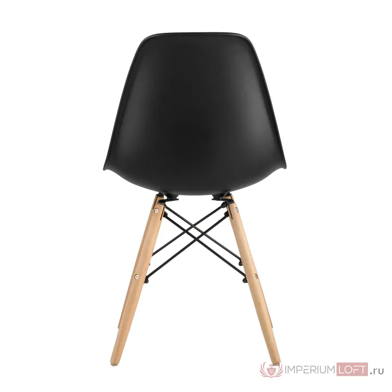 Eames DSW черный пластиковый, сталь, натуральный массив бука, 4 шт. от ImperiumLoft