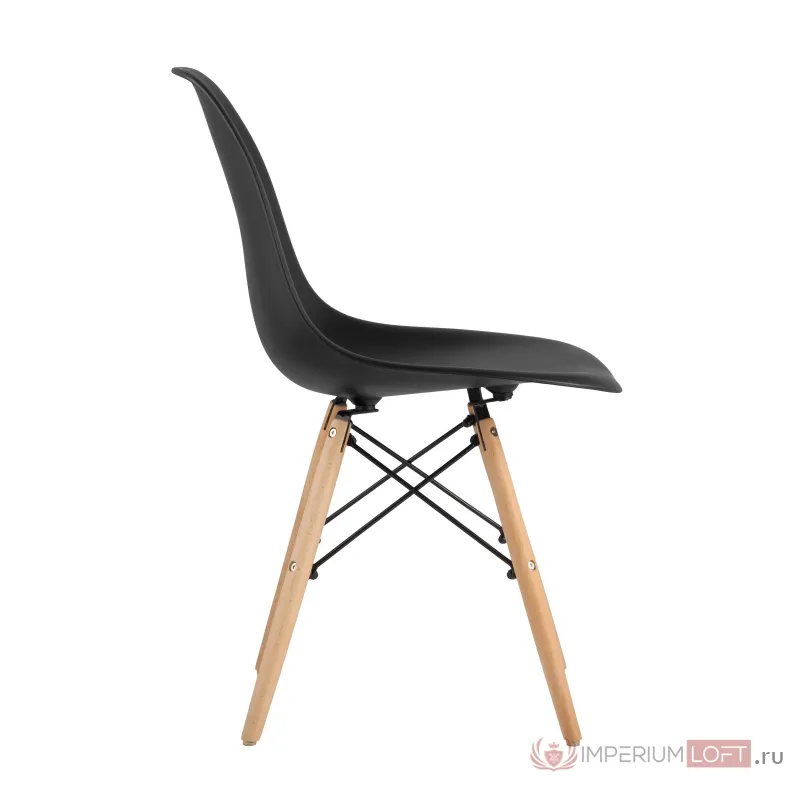 Eames DSW черный пластиковый, сталь, натуральный массив бука, 4 шт. от ImperiumLoft
