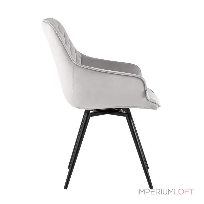 вращающийся Сеул велюр светло-серый