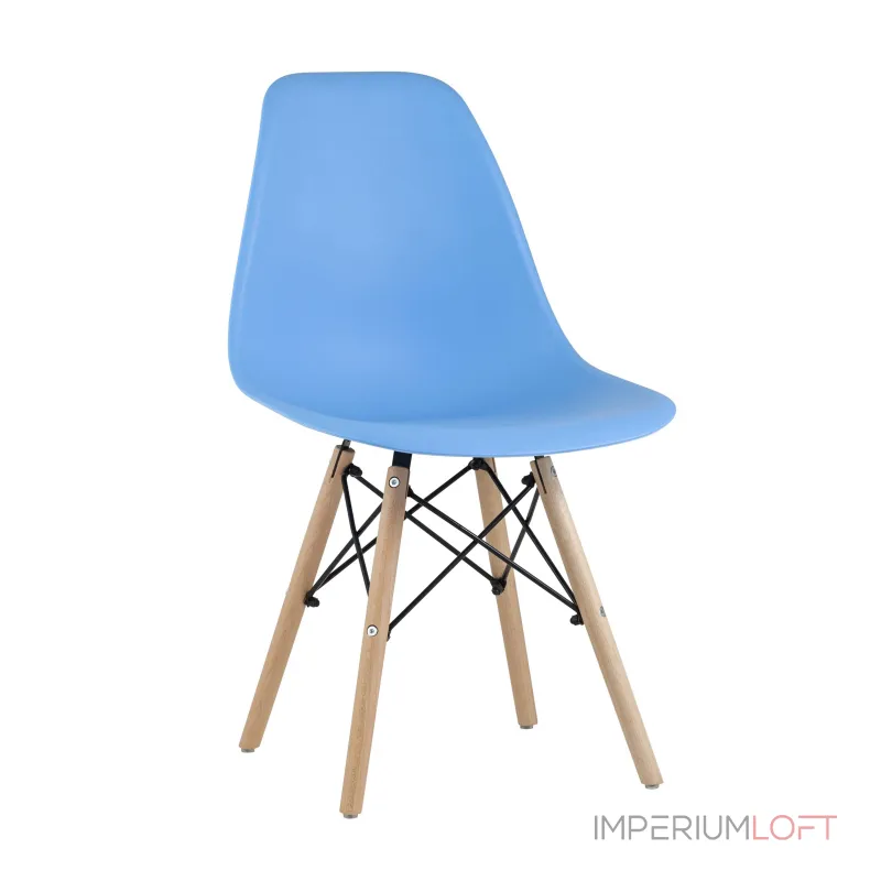 Eames DSW голубой, литой полипропилен, стальной каркас, массив бука, 4 шт. от ImperiumLoft Eames DSW голубой, литой полипропилен, стальной каркас, массив бука, 4 шт. от ImperiumLoft