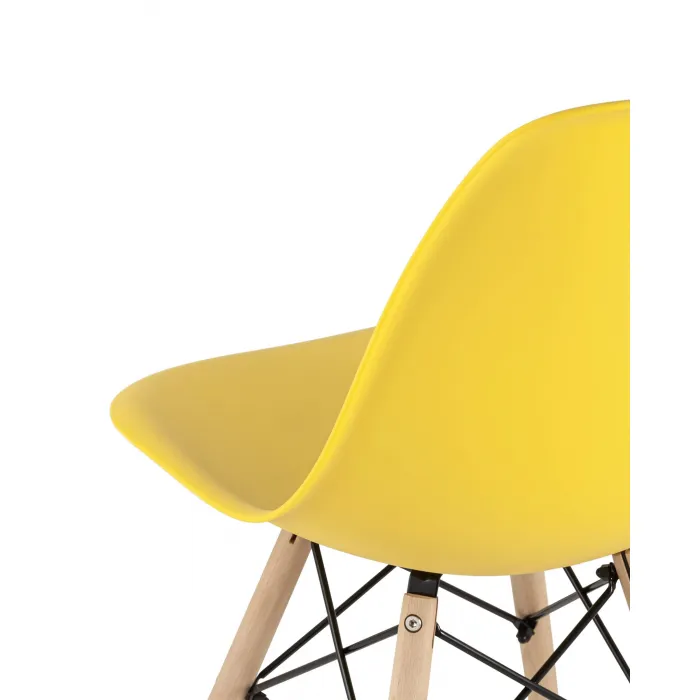 Style DSW желтый, литой полипропилен, стальной каркас, натуральный массив бука от ImperiumLoft