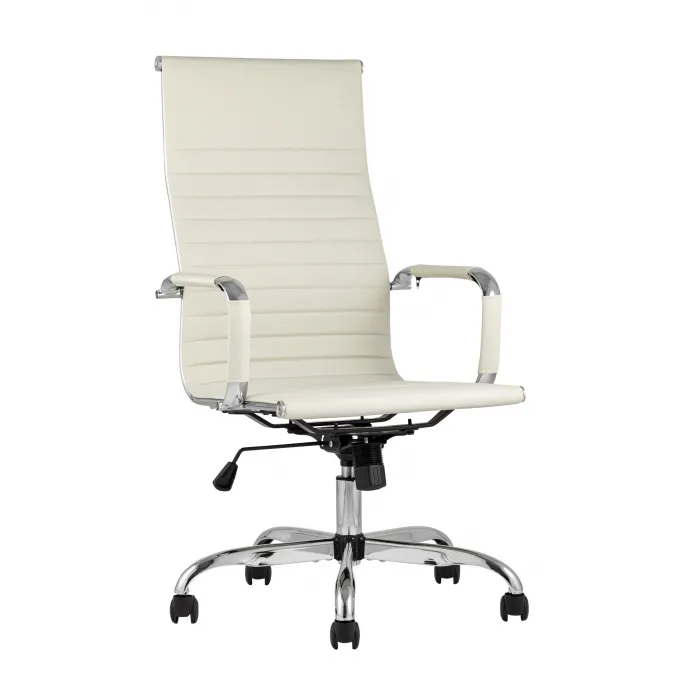 TopChairs City офисное бежевое обивка экокожа, механизм качания Top Gun от ImperiumLoft