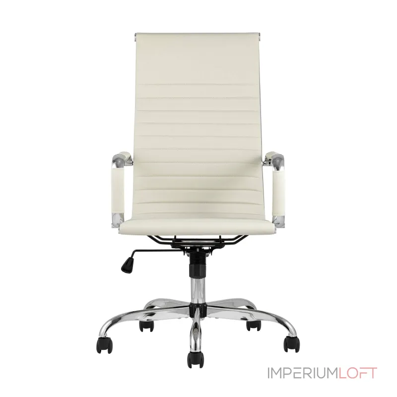 TopChairs City офисное бежевое обивка экокожа, механизм качания Top Gun