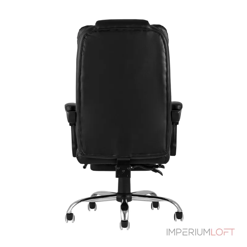 TopChairs President офисное черное в обивке из экокожи, механизм качания и регулировки по высоте