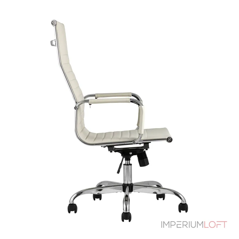 TopChairs City офисное бежевое обивка экокожа, механизм качания Top Gun