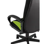 TopChairs ST-CYBER 9 GREEN ткань/экокожа черный/зеленый