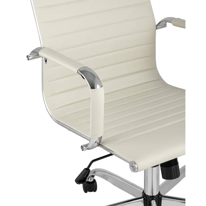 TopChairs City офисное бежевое обивка экокожа, механизм качания Top Gun от ImperiumLoft