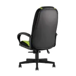 TopChairs ST-CYBER 9 GREEN ткань/экокожа черный/зеленый