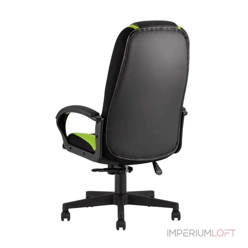 TopChairs ST-CYBER 9 GREEN ткань/экокожа черный/зеленый