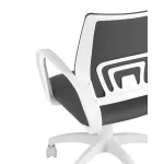 Topchairs ST-BASIC-W серая ткань крестовина белый пластик