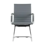 TopChairs Visit серое, обивка из экокожи, металический каркас