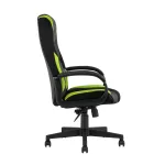 TopChairs ST-CYBER 9 GREEN ткань/экокожа черный/зеленый