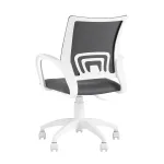 Topchairs ST-BASIC-W серая ткань крестовина белый пластик
