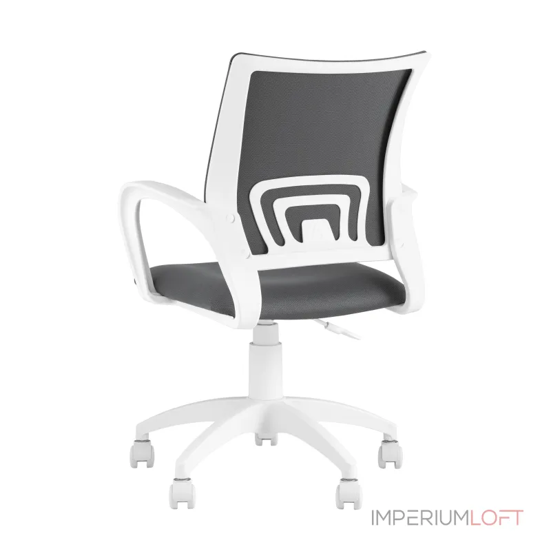 Topchairs ST-BASIC-W серая ткань крестовина белый пластик