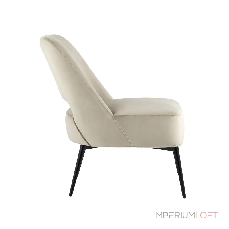 лаунж Бостон велюр бежевый ножки металл от ImperiumLoft лаунж Бостон велюр бежевый ножки металл от ImperiumLoft