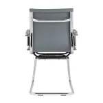TopChairs Visit серое, обивка из экокожи, металический каркас